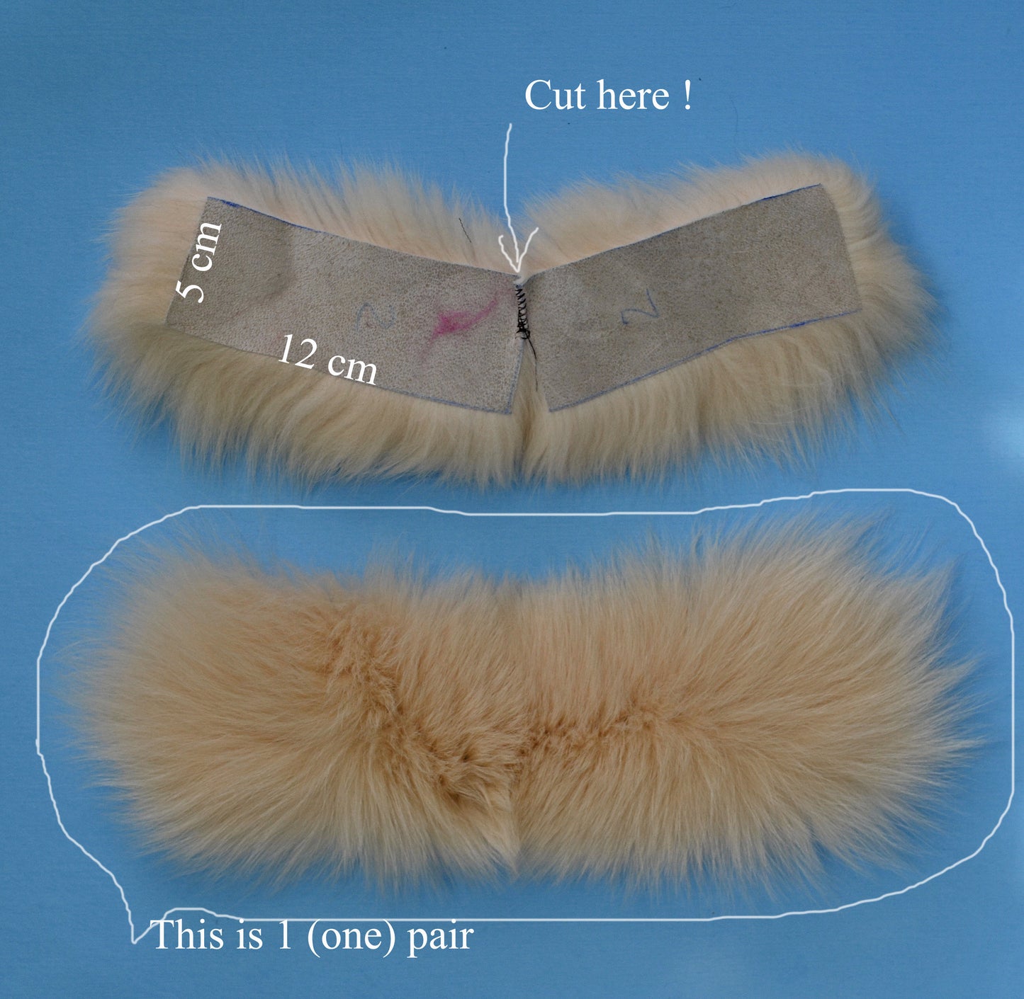 Fox Fur Trim for Slides, Fluffy Fur Sandals, Shoe Embellishment