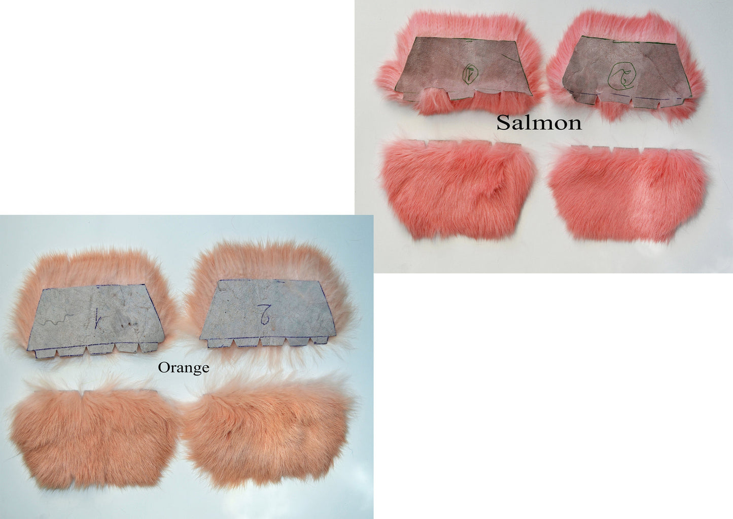 Real Fur for Slippers, Rabbit Fur Pieces, Pair of Rabbit Fur Trims, Rabbit Fur for Sandals, Fluffy Fur Slides, Fur Slippers, Fur Shoes, Flip