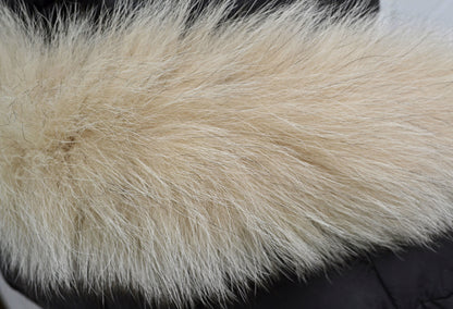 Beige Real Fox Fur Tail Hood Trim single – genuine fox tail fur – image 5