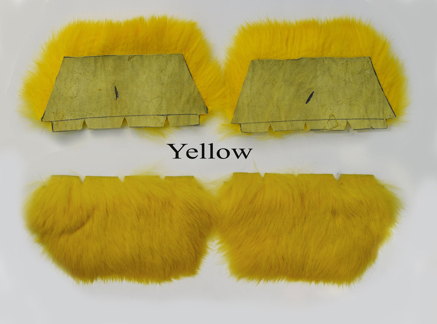 Real Fur for Slippers, Rabbit Fur Pieces, Pair of Rabbit Fur Trims, Rabbit Fur for Sandals, Fluffy Fur Slides, Fur Slippers, Fur Shoes, Flip