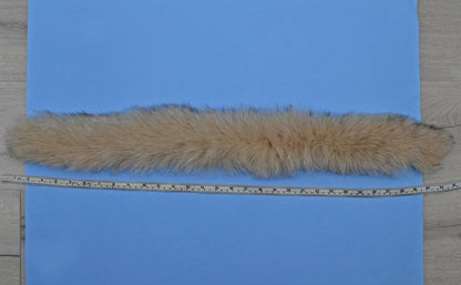Beige Real Fox Fur Tail Hood Trim single – genuine fox tail fur – image 7
