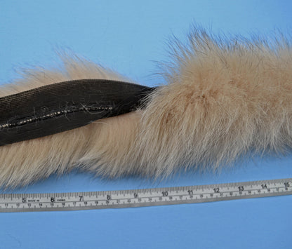 Beige Real Fox Fur Tail Hood Trim single – genuine fox tail fur – image 8
