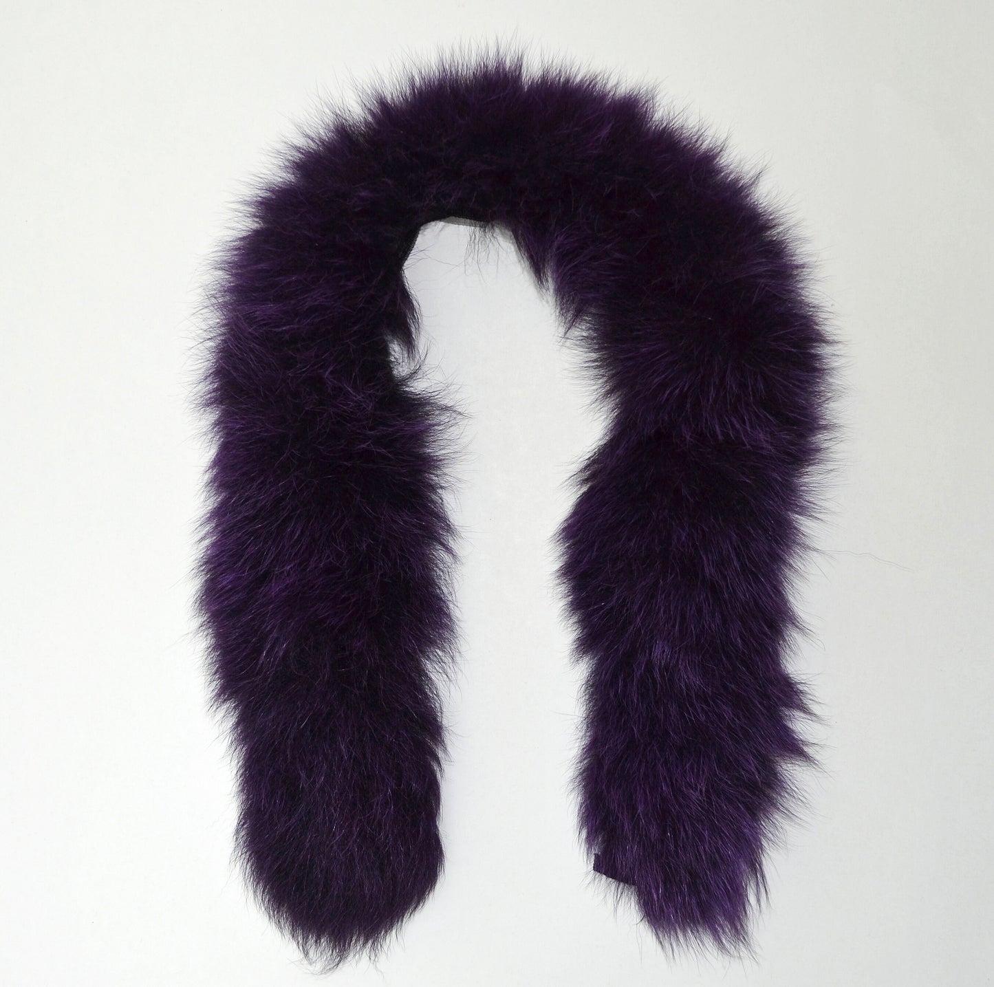 BY ORDER, Real Fox Fur (Tail) Trim Hood, Fur collar trim, Fox Fur Collar, Fur Scarf, Fur Ruff, Fur Hood, Fur stripe, Coat Trim, Purple