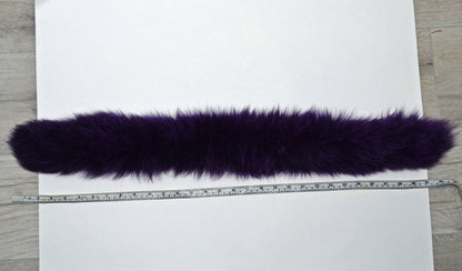Purple Replacement Fur Trim single – genuine fox tail fur – image 8