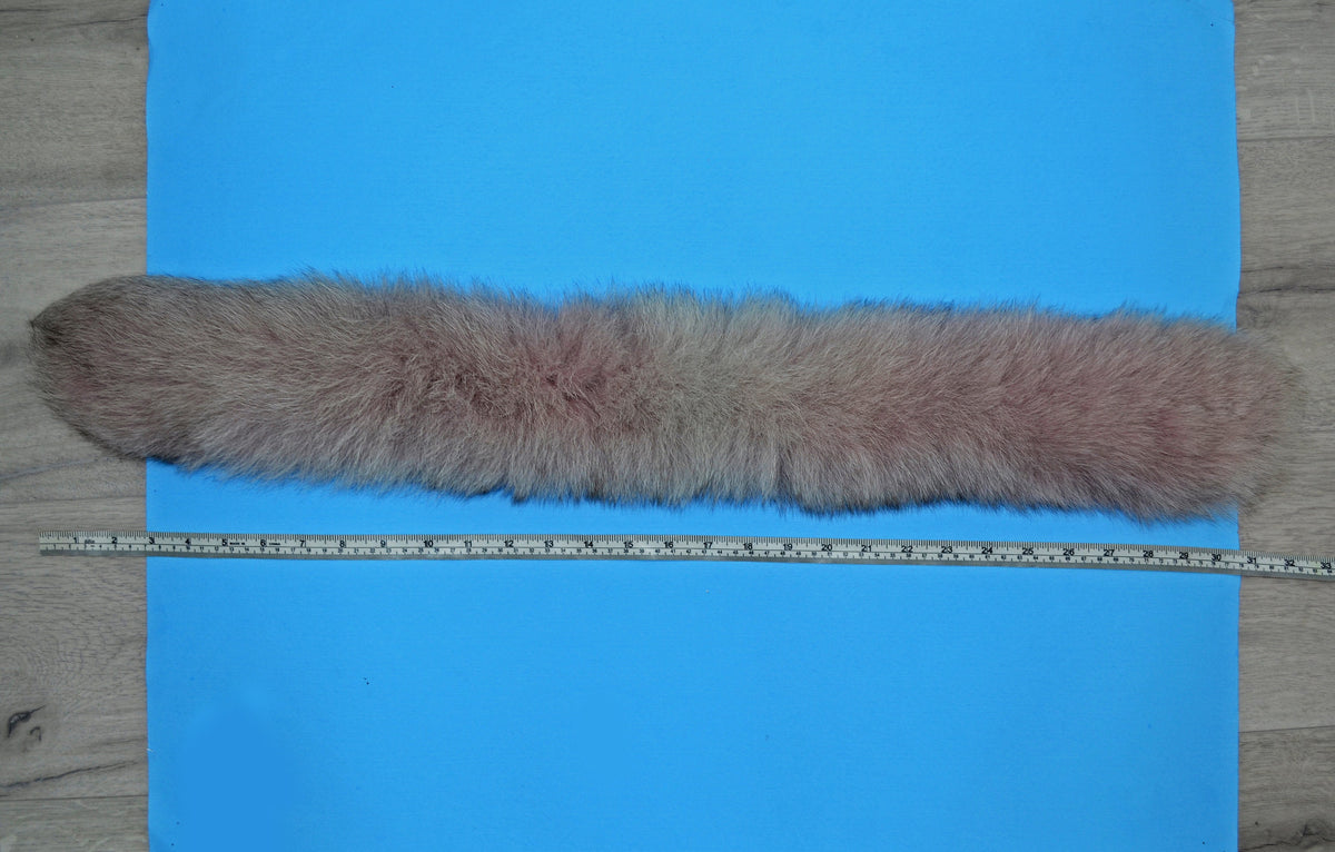 Silver Fox Look real fox fur hood trim made from fox tail fur – Double – view 6