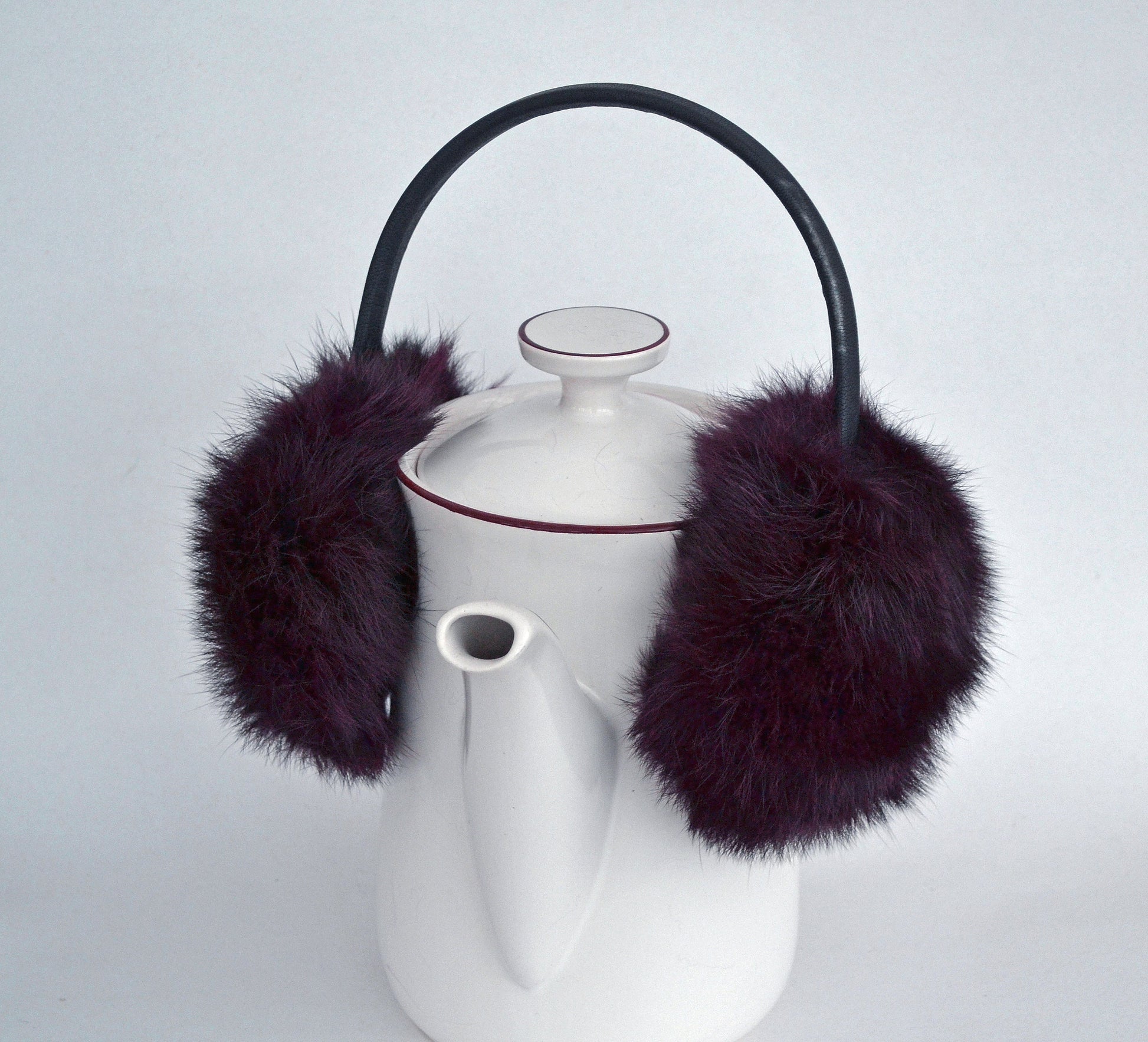 Real Fur Earmuffs, Rabbit Fur Ear Warmer, Red Earmuffs, Large Ear Muffs, Fluffy Ear Muffs, Earmuffs Women, Rabbit Fur Ear Warmers, Fur Band