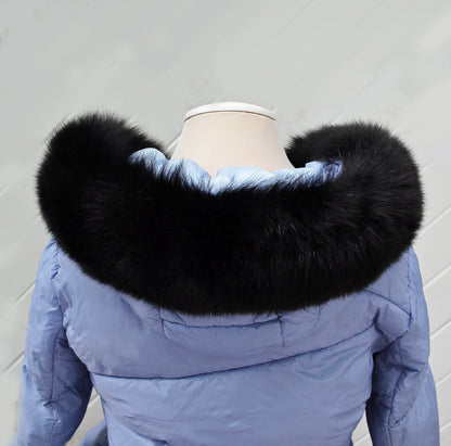 Black Fox Fur Scarf – genuine Arctic fox pelt – image 2