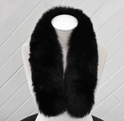 Black Fox Fur Scarf – genuine Arctic fox pelt – image 5