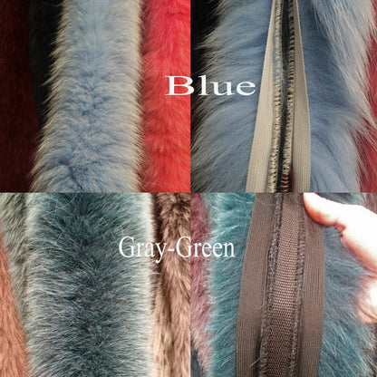 Multiple colors Fox Fur Scarf double – genuine fox tail fur – image 4