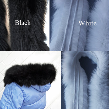 Multiple colors Fox Fur Scarf double – genuine fox tail fur – image 2
