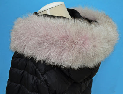 Silver Fox Look real fox fur hood trim made from fox tail fur – Double – view 1