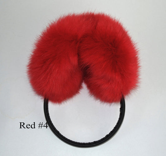Real Fur Earmuffs, Rabbit Fur Ear Warmer, Red Earmuffs, Large Ear Muffs, Fluffy Ear Muffs, Earmuffs Women, Rabbit Fur Ear Warmers, Fur Band