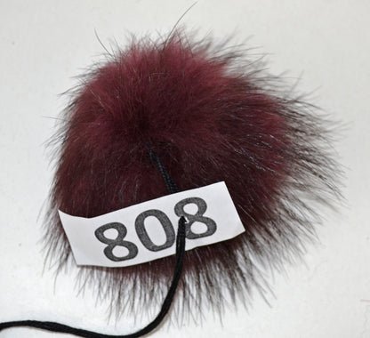 4" Real FUR POM Pom! High Quality Red Raccoon Pom Pom for Hat Beanie Tuque Winter Knit Hat Genuine Pom Pom Fluffy Raccoon Pom Pom Fur Ball