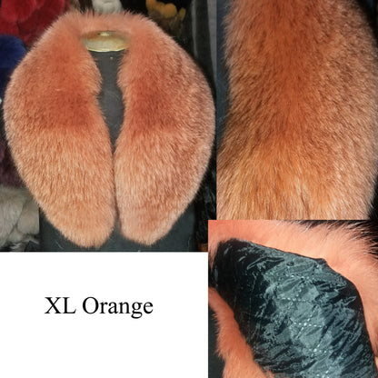 Arctic fox fur hood trim cut from genuine Arctic fox pelt – size XL – view 7