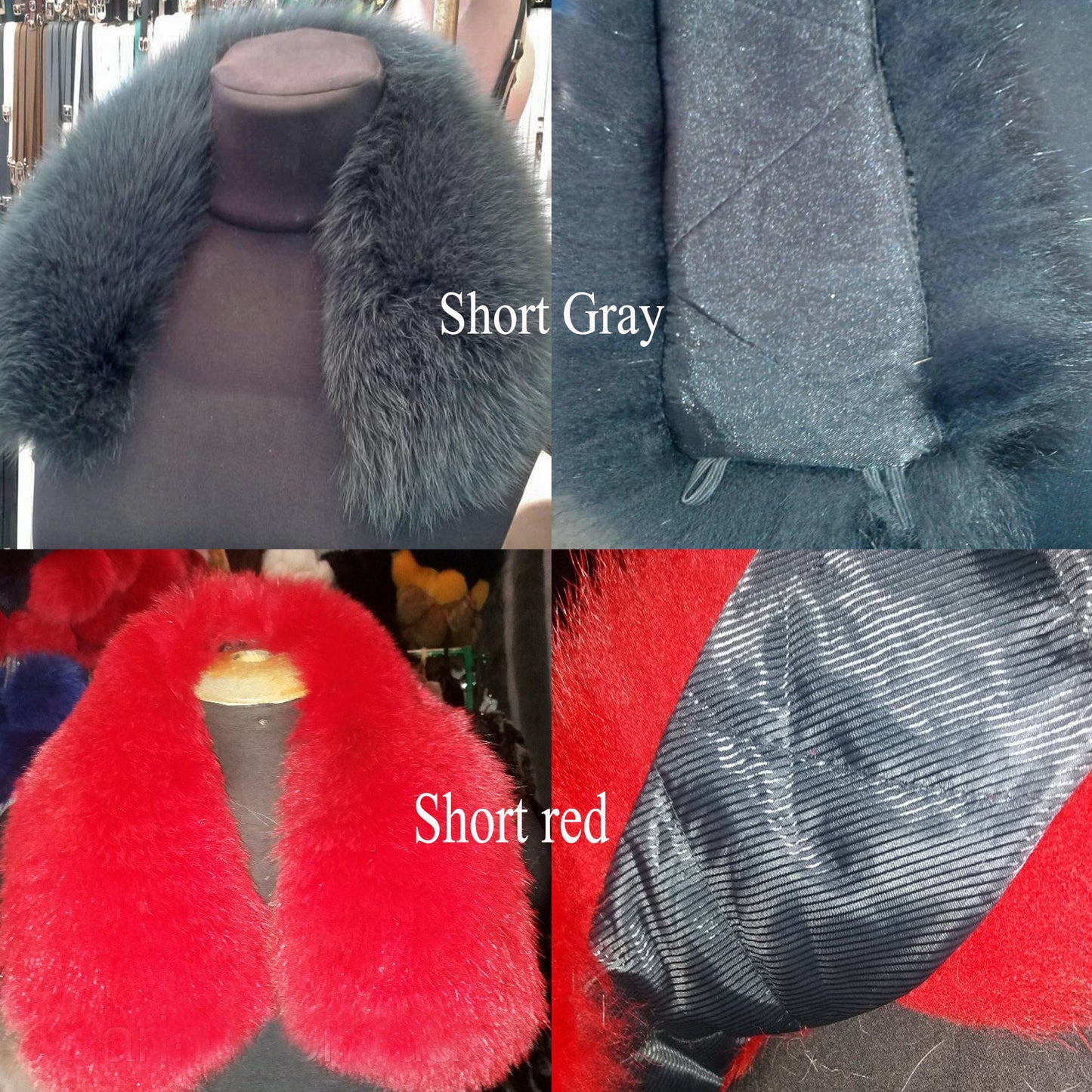Arctic fox fur hood trim cut from genuine Arctic fox pelt – size XL – view 10
