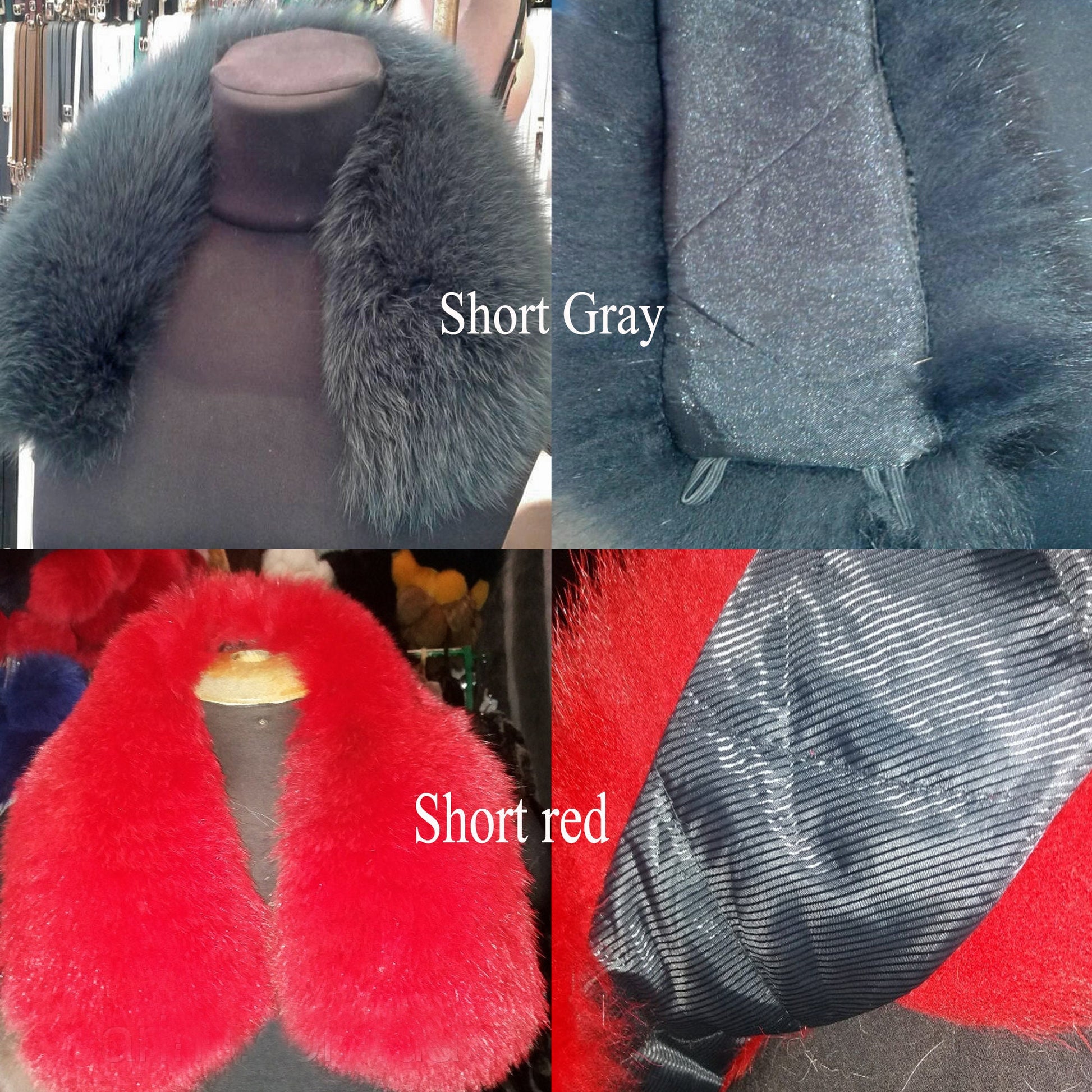 Arctic fox fur hood trim cut from genuine Arctic fox pelt – size XL – view 10