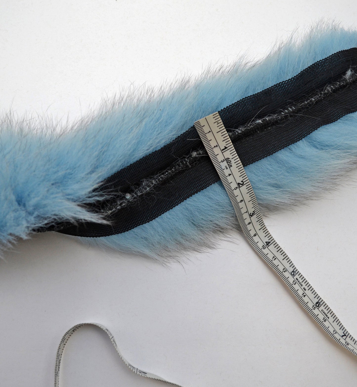 Real Fox Tail Fur Hood Trim - Blue Fur Ruff - Coat or Jacket