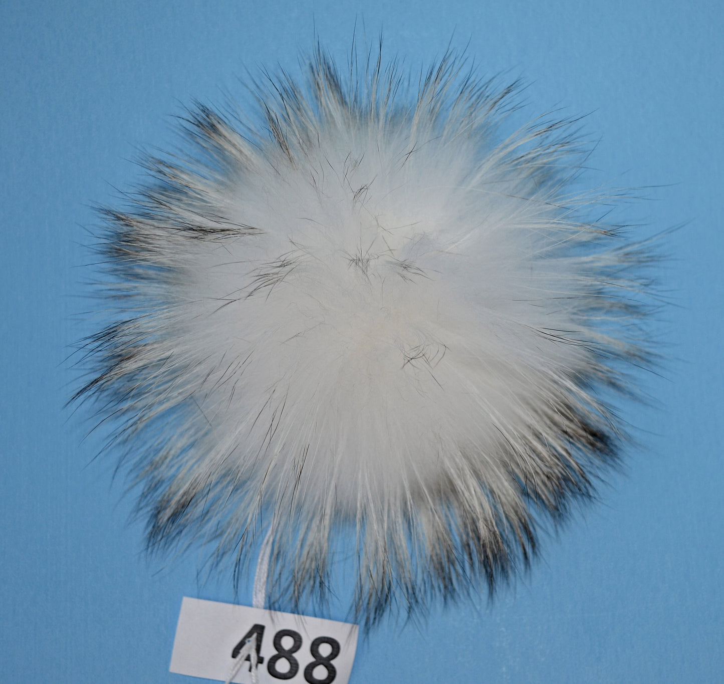 7" to 8" LARGE FUR POM Pom! White Raccoon Pom Pom for Hat Beanie Tuque Winter Knit Hat Large Pom Pom Fluffy Raccoon Pom Pom Fur Ball Child