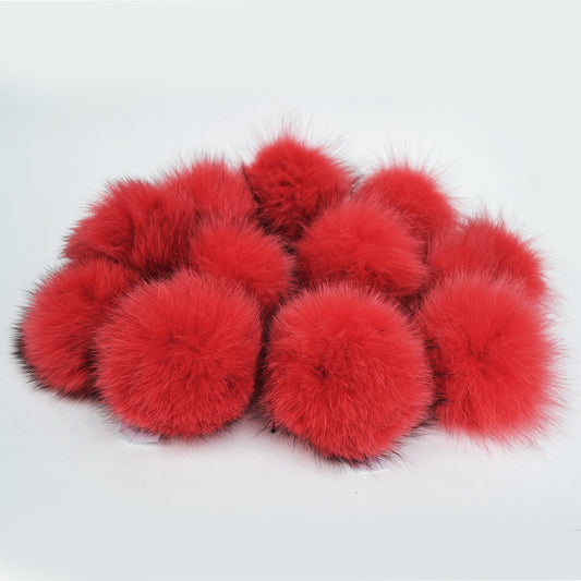 4" to 5" FOX POM POM! Red fox pom pom, Fox Fur pompom, Medium size pom pom, Real fur pom pom for knit hat, Fur accessories, Fur balls, hats