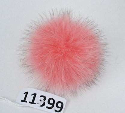 Real fox fur pom pom for winter knit hat – view 8