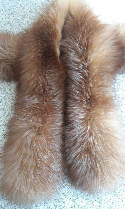 Gray Fox Fur Trim – genuine Arctic fox pelt – image 9