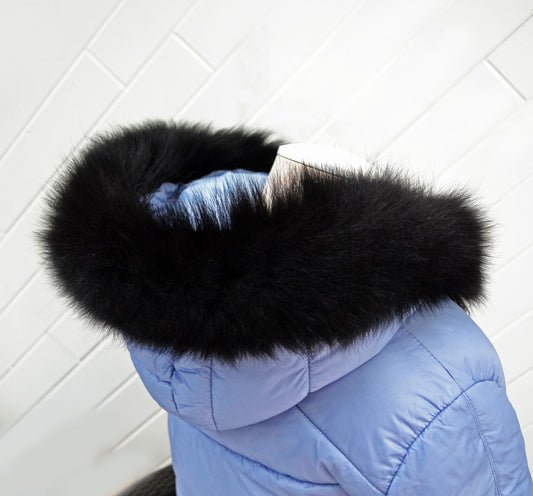 BY ORDER, 60-70 cm Real Fox Fur (Tail) Trim Hood, Fur collar trim, Fox Fur Collar, Fur Scarf, Fur Ruff, Fur Hood, Fur stripe, Coat Trim