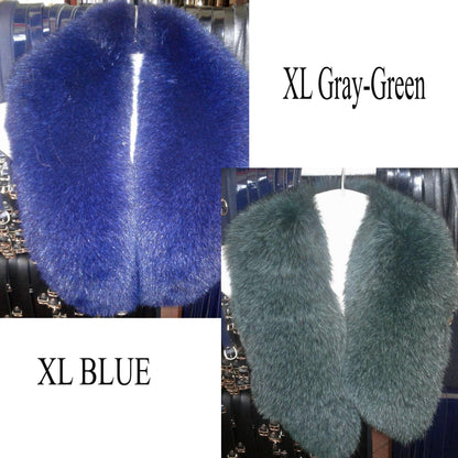 Arctic fox fur hood trim cut from genuine Arctic fox pelt – size XL – view 9