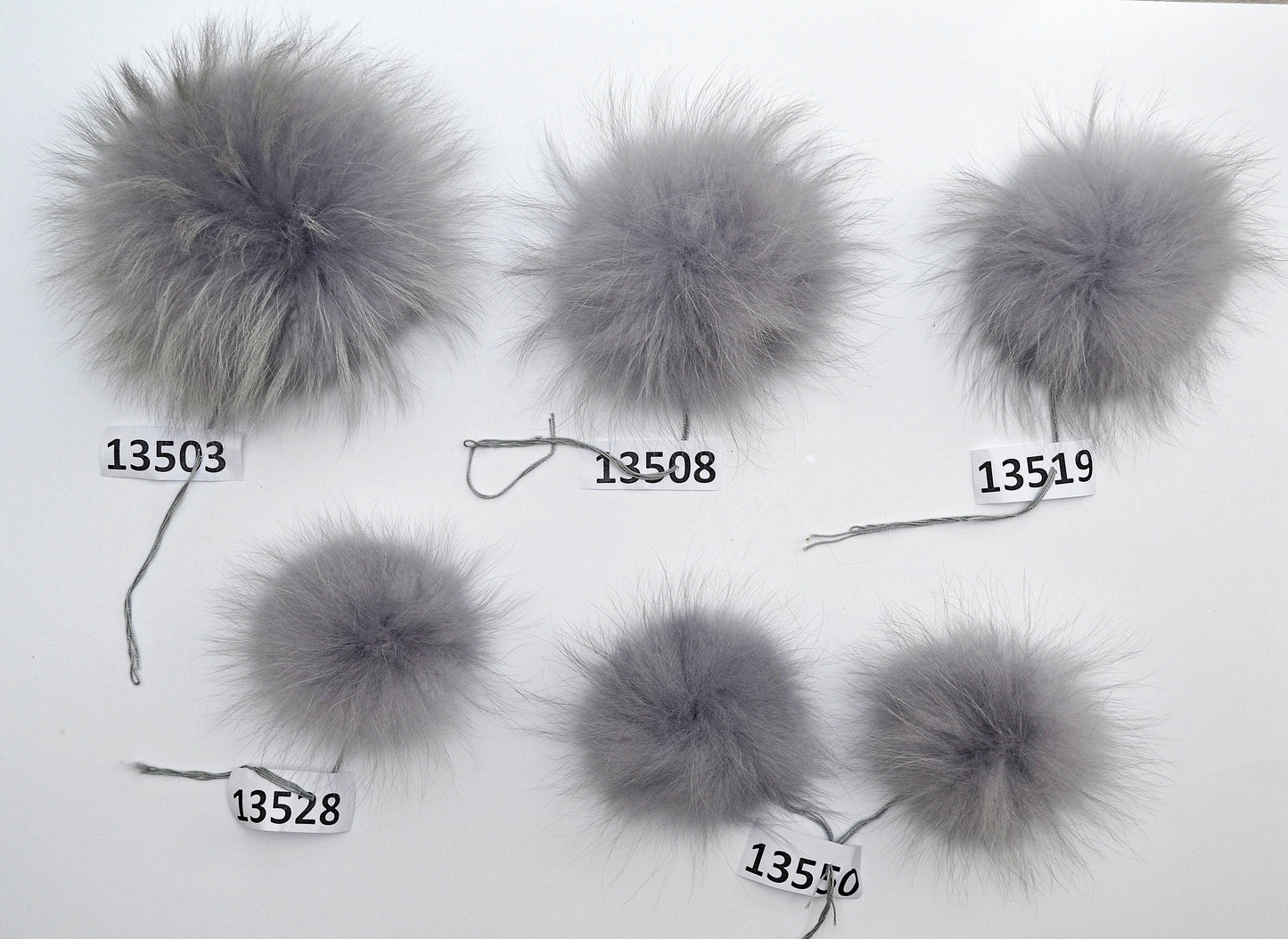 Extra Large Gray Raccoon Fur Pom Pom: Chunky Knit Hat Accessory