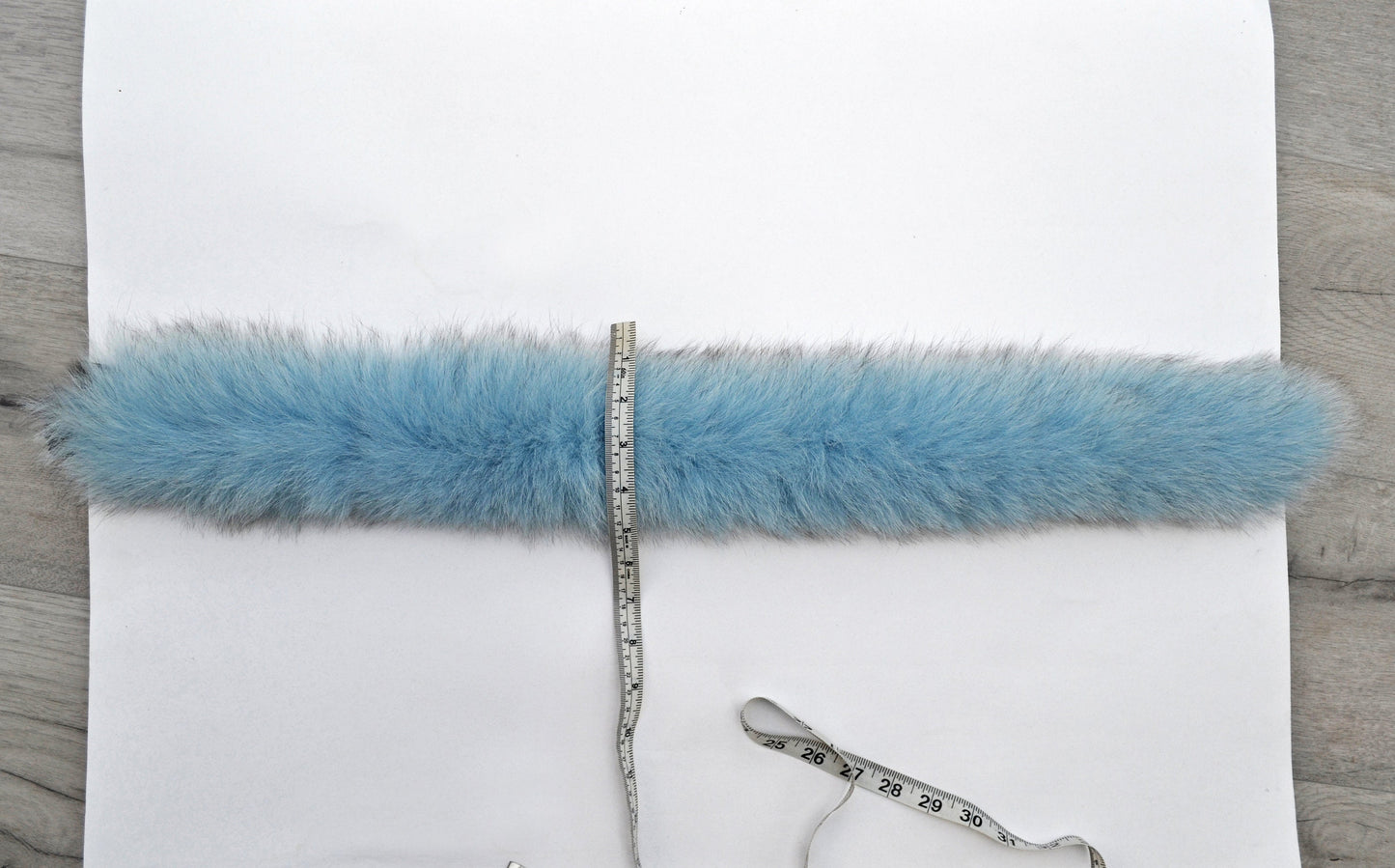 Real Fox Tail Fur Hood Trim - Blue Fur Ruff - Coat or Jacket