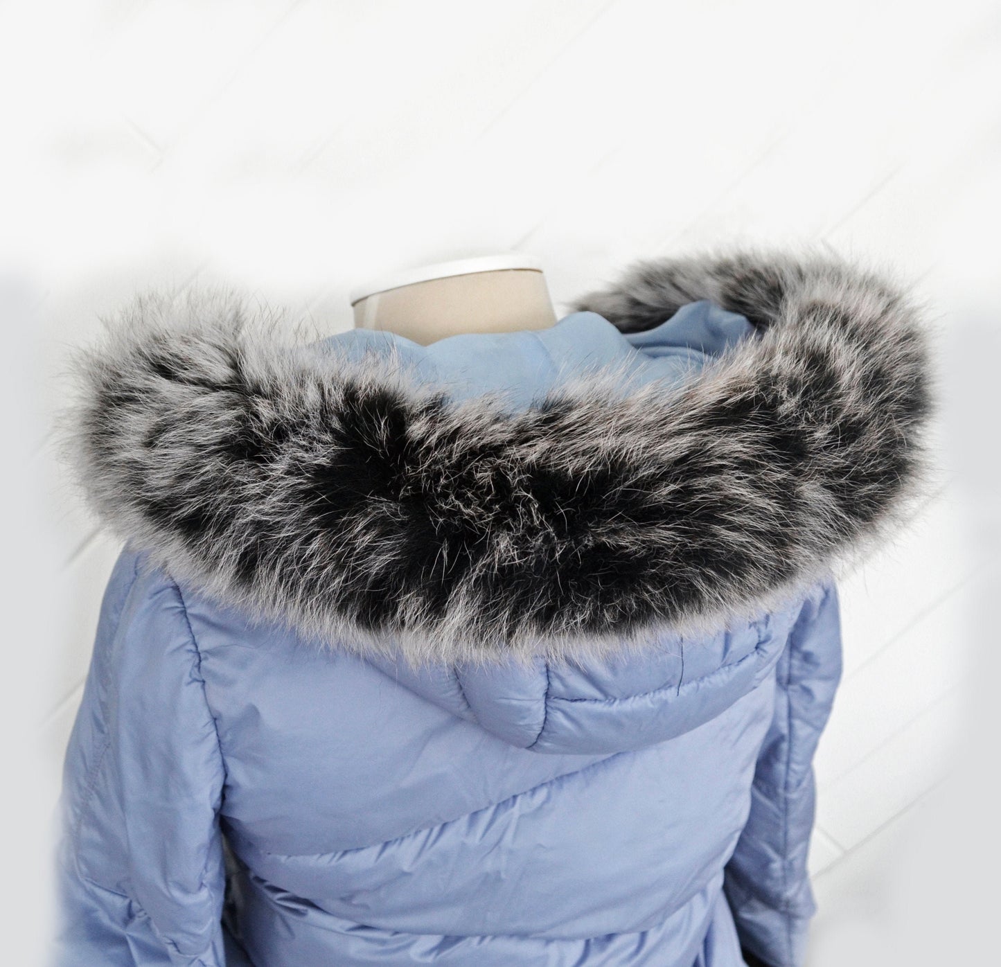 READY TO SHIP 70-80 cm Real Fox Fur (Tail) Trim Hood, Fur collar trim, Fox Fur Collar, Fur Scarf, Fur Ruff, Fox Fur Hood, Jacket, Coat Trim