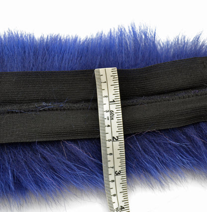 Royal Blue Real Fur Hood Trim single – genuine fox tail fur – image 8