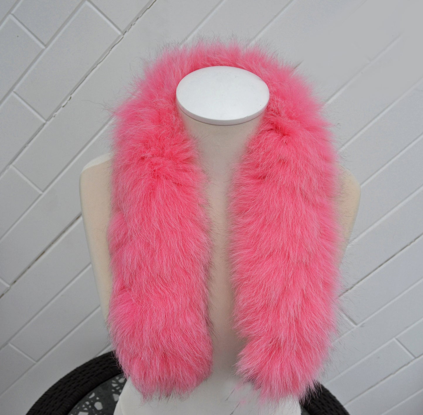 READY to SHIP, Real Fox Fur (Tail) Trim Hood, Fur collar trim, Fox Fur Collar, Fur Scarf, Fur Ruff, Fur Hood, Fur stripe, Coat Trim, Jacket