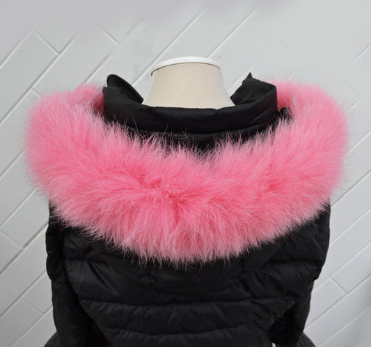 READY to SHIP, Real Fox Fur (Tail) Trim Hood, Fur collar trim, Fox Fur Collar, Fur Scarf, Fur Ruff, Fur Hood, Fur stripe, Coat Trim, Jacket