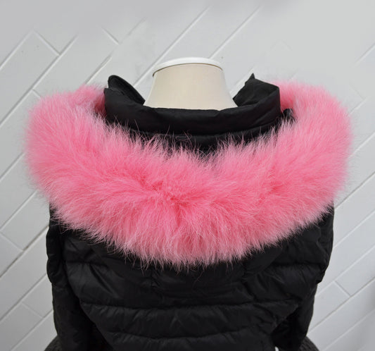 READY to SHIP, Real Fox Fur (Tail) Trim Hood, Fur collar trim, Fox Fur Collar, Fur Scarf, Fur Ruff, Fur Hood, Fur stripe, Coat Trim, Jacket