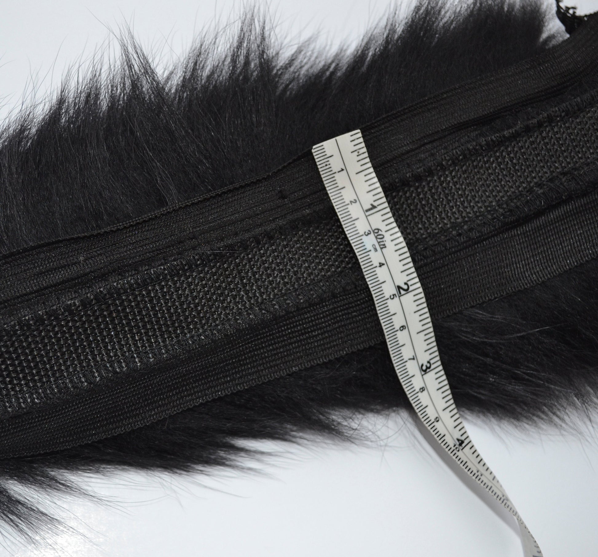 Silver Fox Look real fox fur hood trim made from fox tail fur – Double – view 8