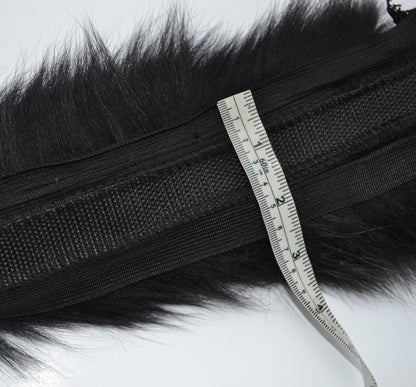 Silver Fox Look real fox fur hood trim made from fox tail fur – Double – view 8