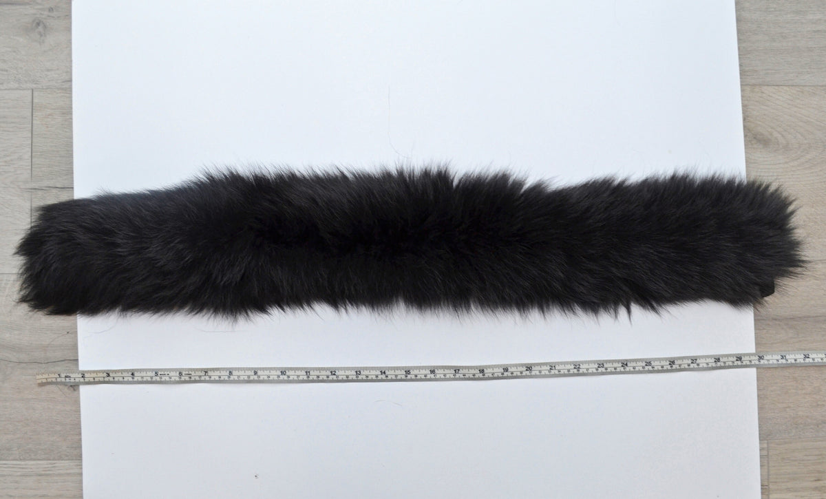 Silver Fox Look real fox fur hood trim made from fox tail fur – Double – view 9