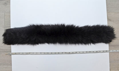 Silver Fox Look real fox fur hood trim made from fox tail fur – Double – view 9