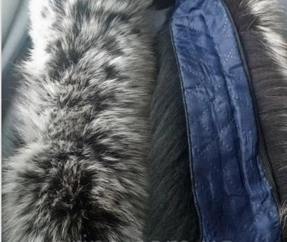 Multiple colors Fox Fur Ruff triple – genuine fox tail fur – image 2