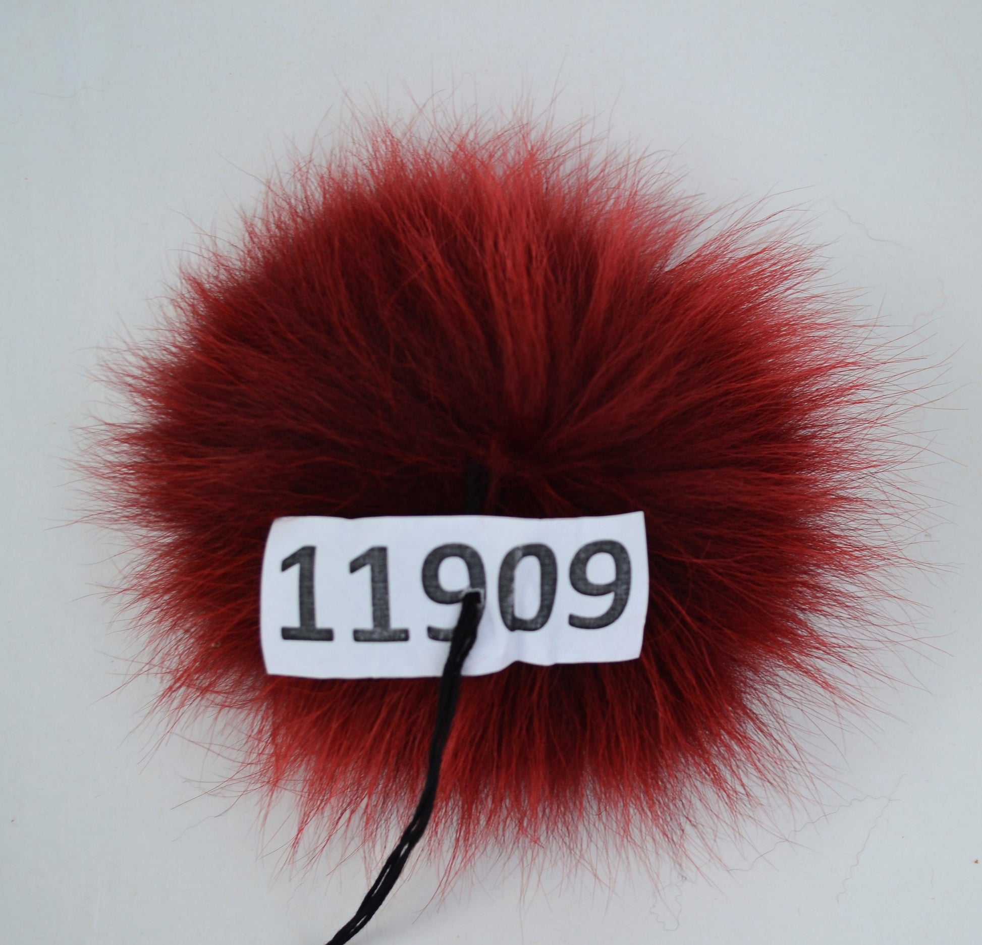 6" Red Fox Fur Pom Pom: Detachable Hat Accessory
