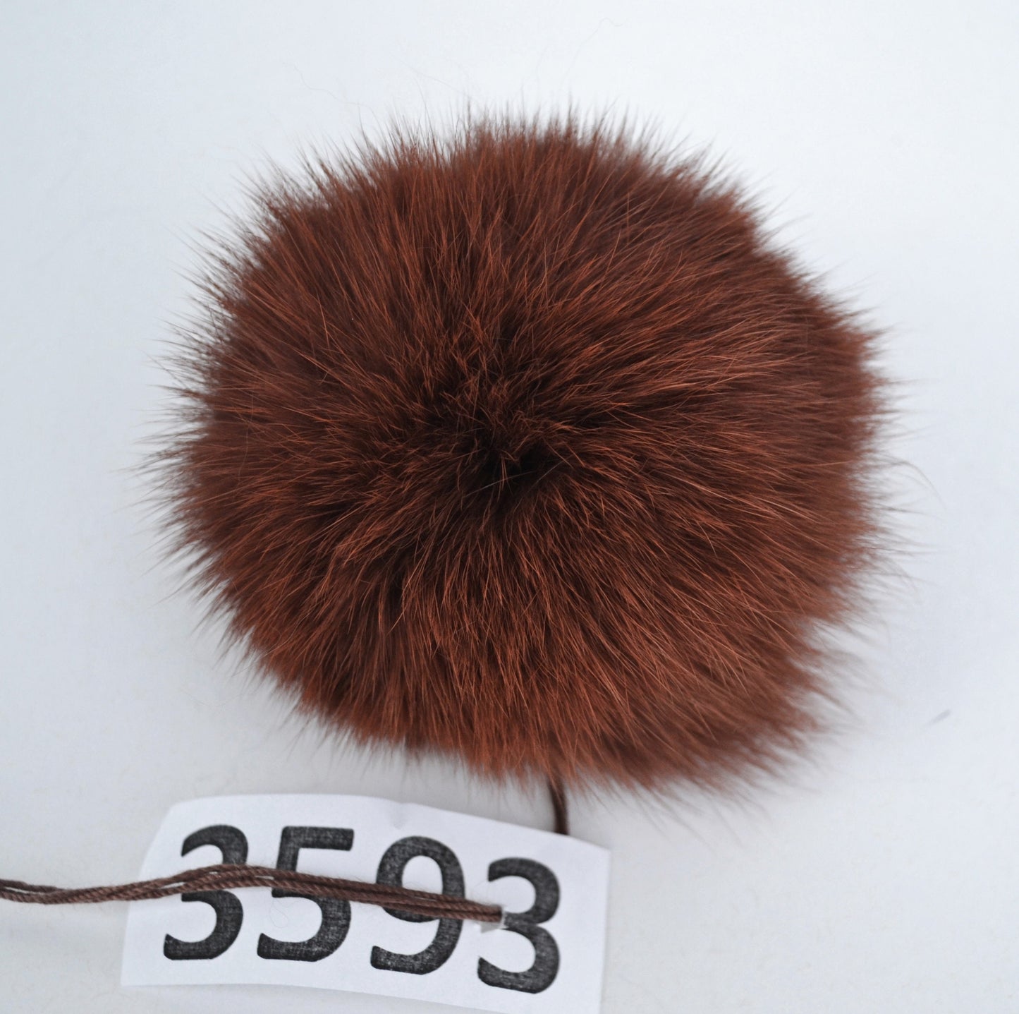Rabbit Fur Pom Pom: Brown Hat Accessory (2-4 inch)