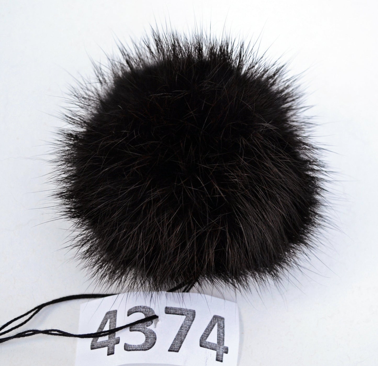 Rabbit Fur Pom Pom: Brown Hat Accessory (2-4 inch)