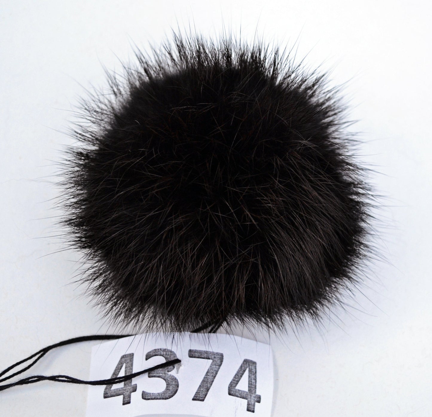 Rabbit Fur Pom Pom: Brown Hat Accessory (2-4 inch)