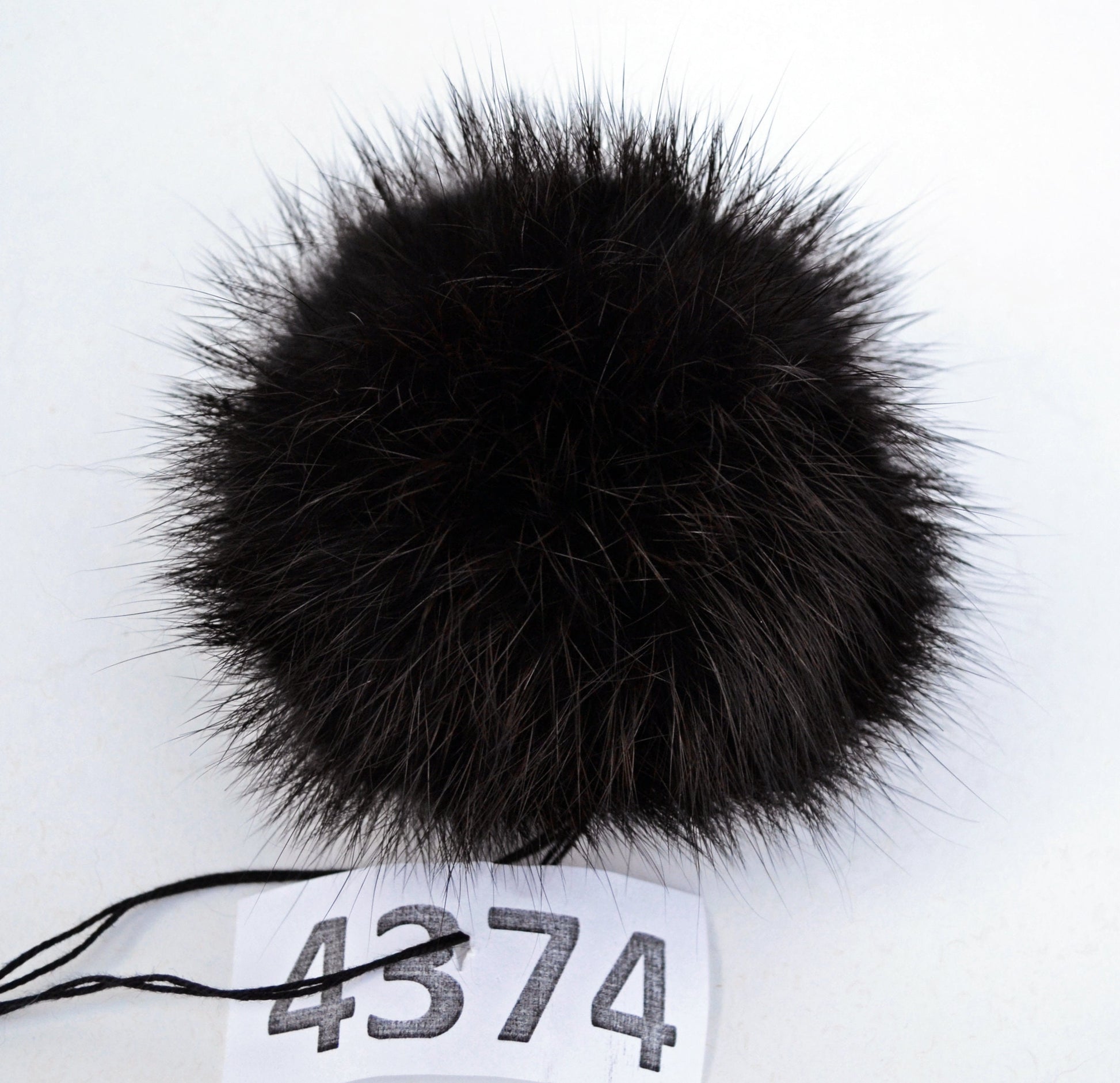 Rabbit Fur Pom Pom: Brown Hat Accessory (2-4 inch)