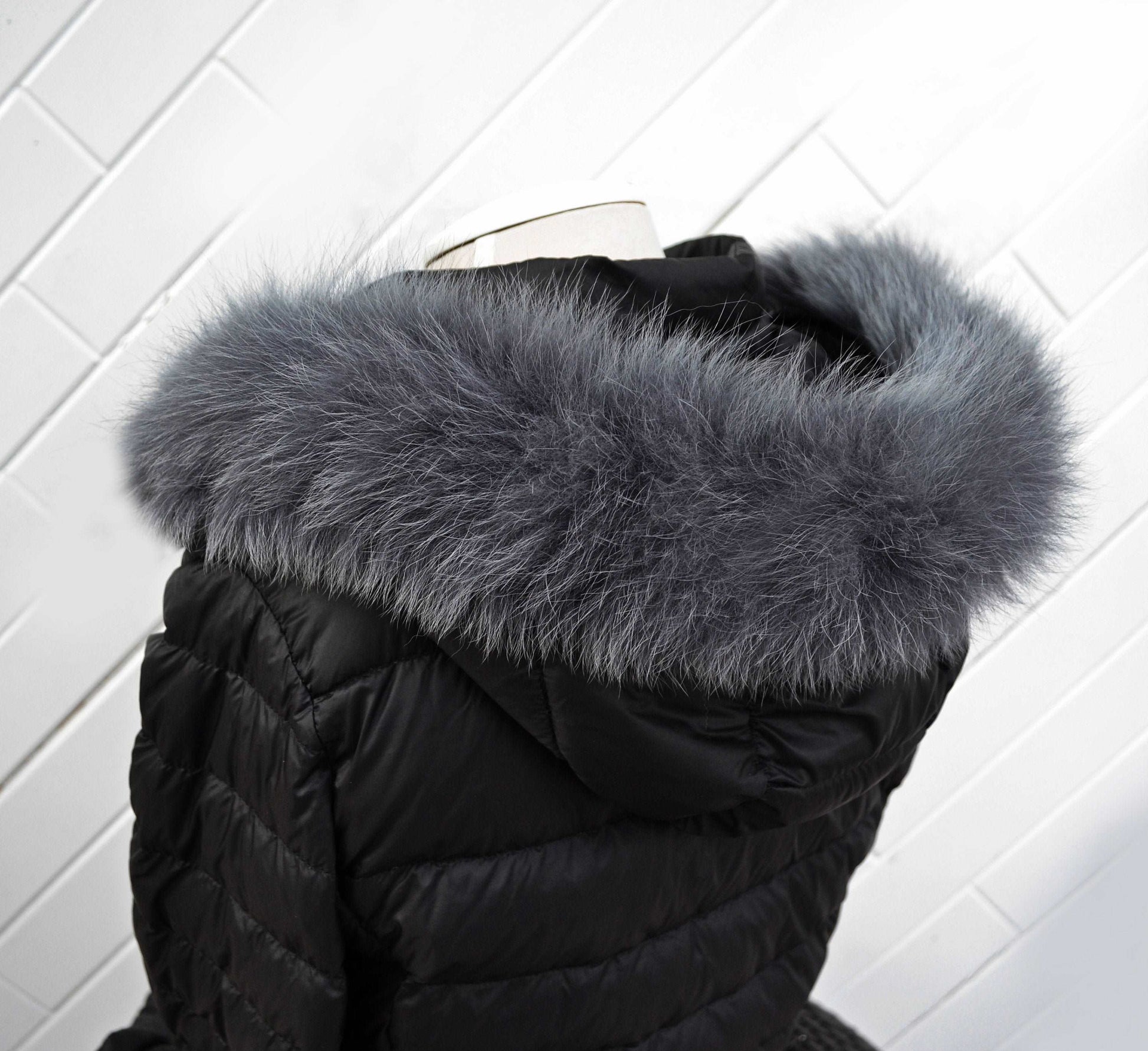 BY ORDER, Real Fox Fur (Tail) Trim Hood, Fur collar trim, Fox Fur Collar, Fur Scarf, Fur Ruff, Fur Hood, Fur stripe, Coat Trim, Jacket