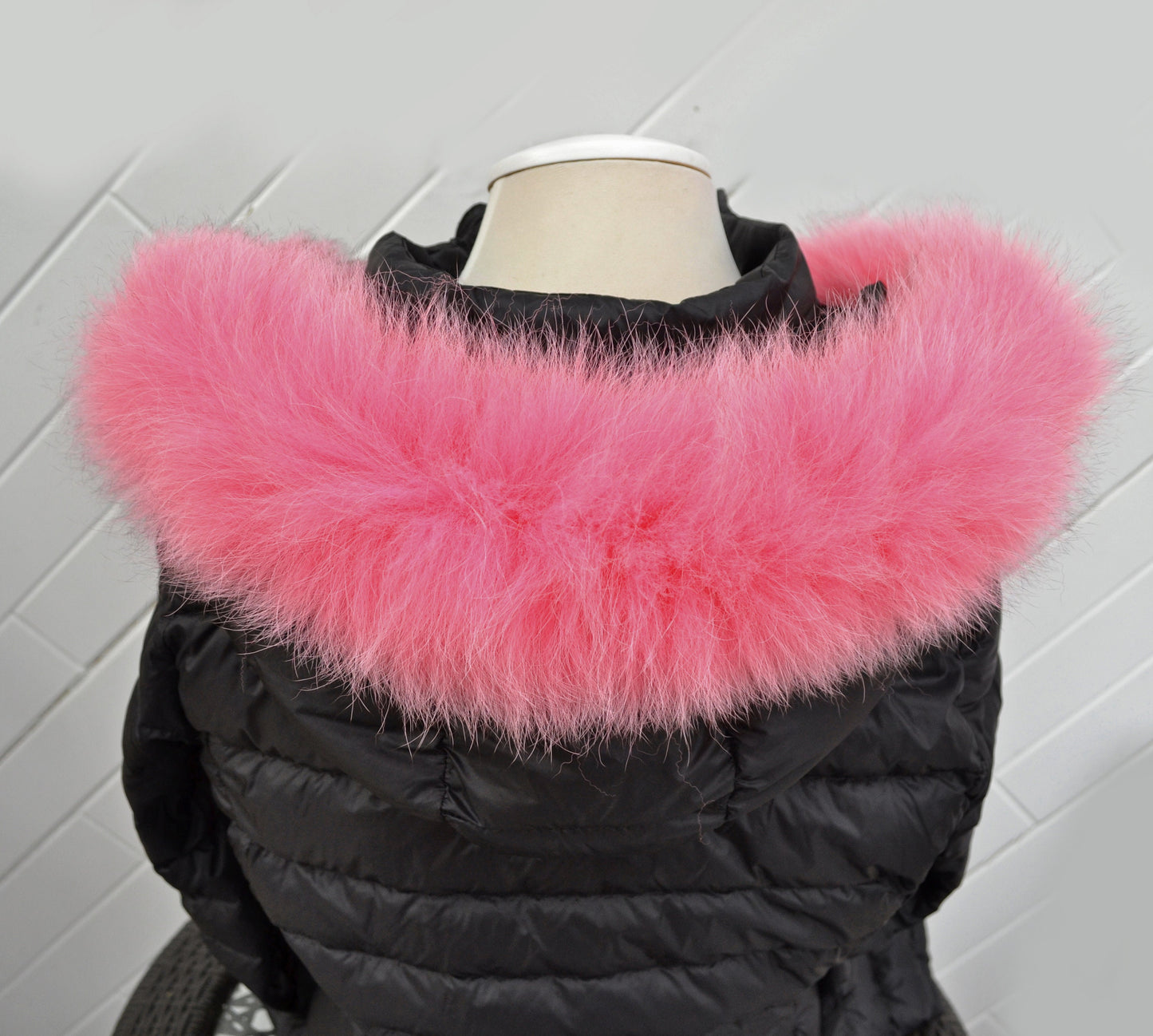 READY to SHIP, Real Fox Fur (Tail) Trim Hood, Fur collar trim, Fox Fur Collar, Fur Scarf, Fur Ruff, Fur Hood, Fur stripe, Coat Trim, Jacket