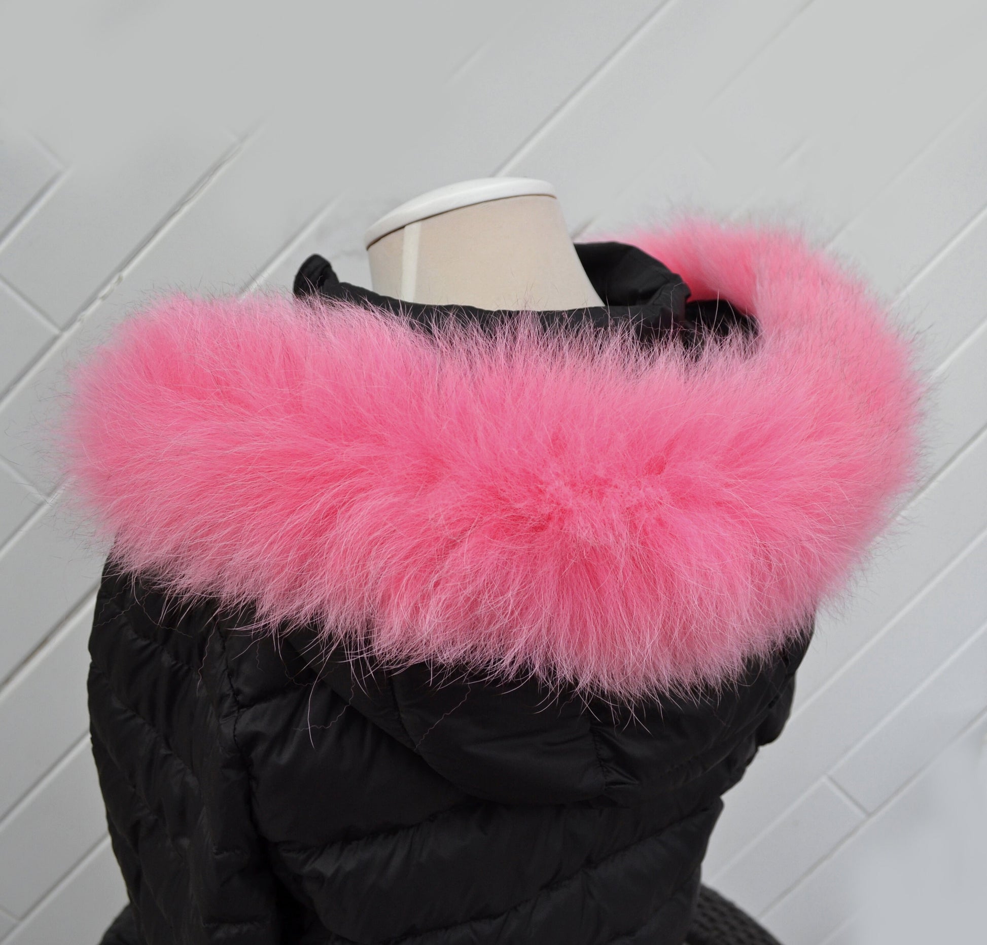 READY to SHIP, Real Fox Fur (Tail) Trim Hood, Fur collar trim, Fox Fur Collar, Fur Scarf, Fur Ruff, Fur Hood, Fur stripe, Coat Trim, Jacket