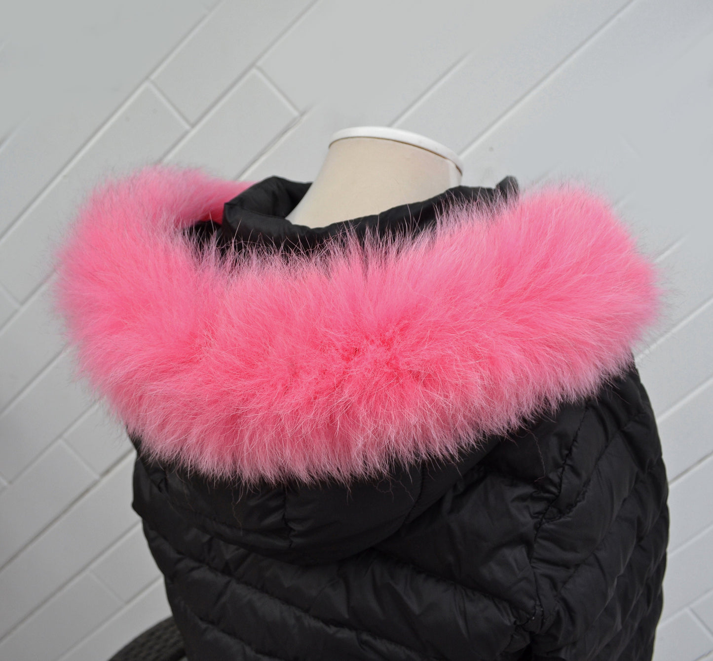 READY to SHIP, Real Fox Fur (Tail) Trim Hood, Fur collar trim, Fox Fur Collar, Fur Scarf, Fur Ruff, Fur Hood, Fur stripe, Coat Trim, Jacket