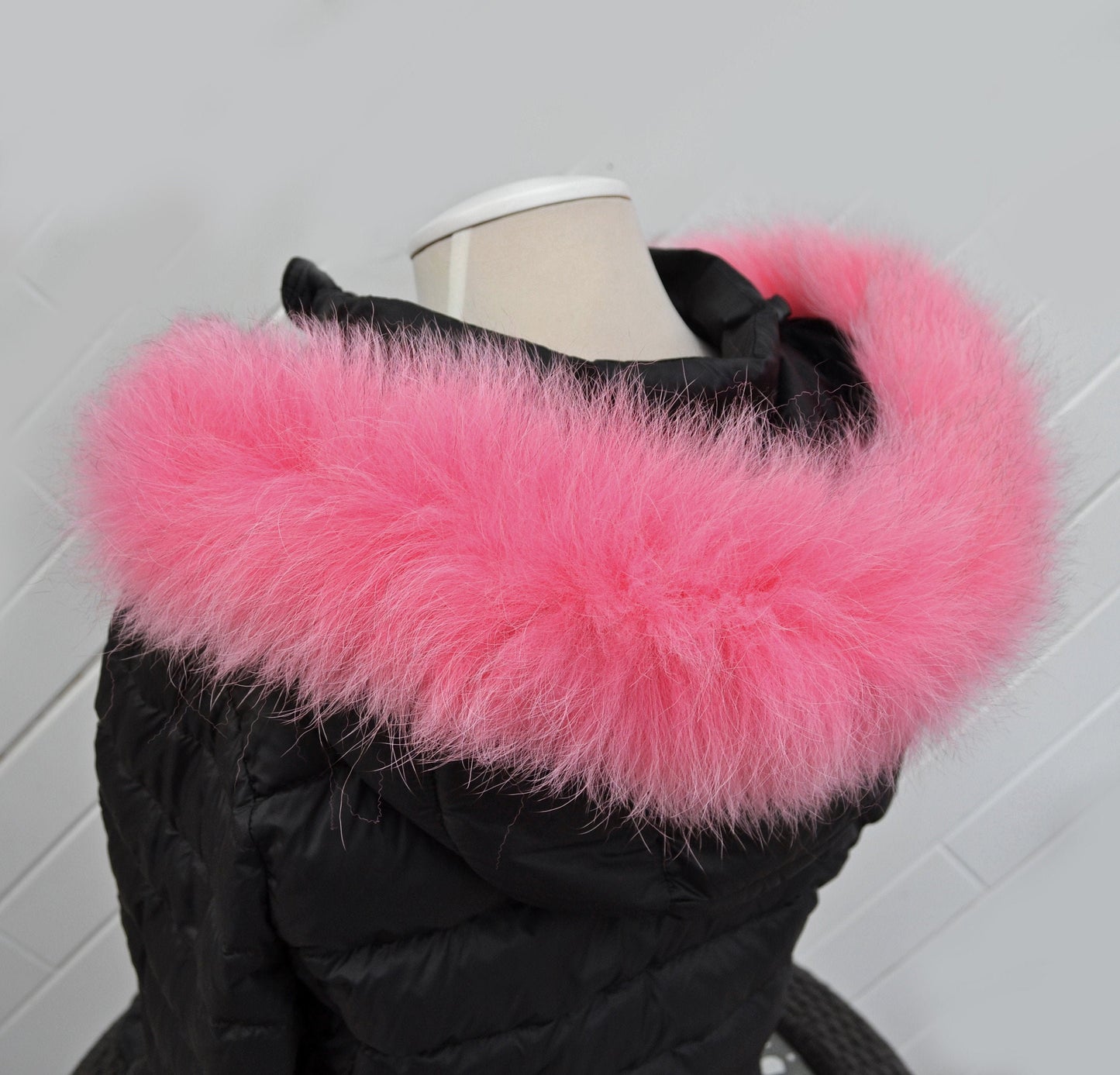 READY to SHIP, Real Fox Fur (Tail) Trim Hood, Fur collar trim, Fox Fur Collar, Fur Scarf, Fur Ruff, Fur Hood, Fur stripe, Coat Trim, Jacket