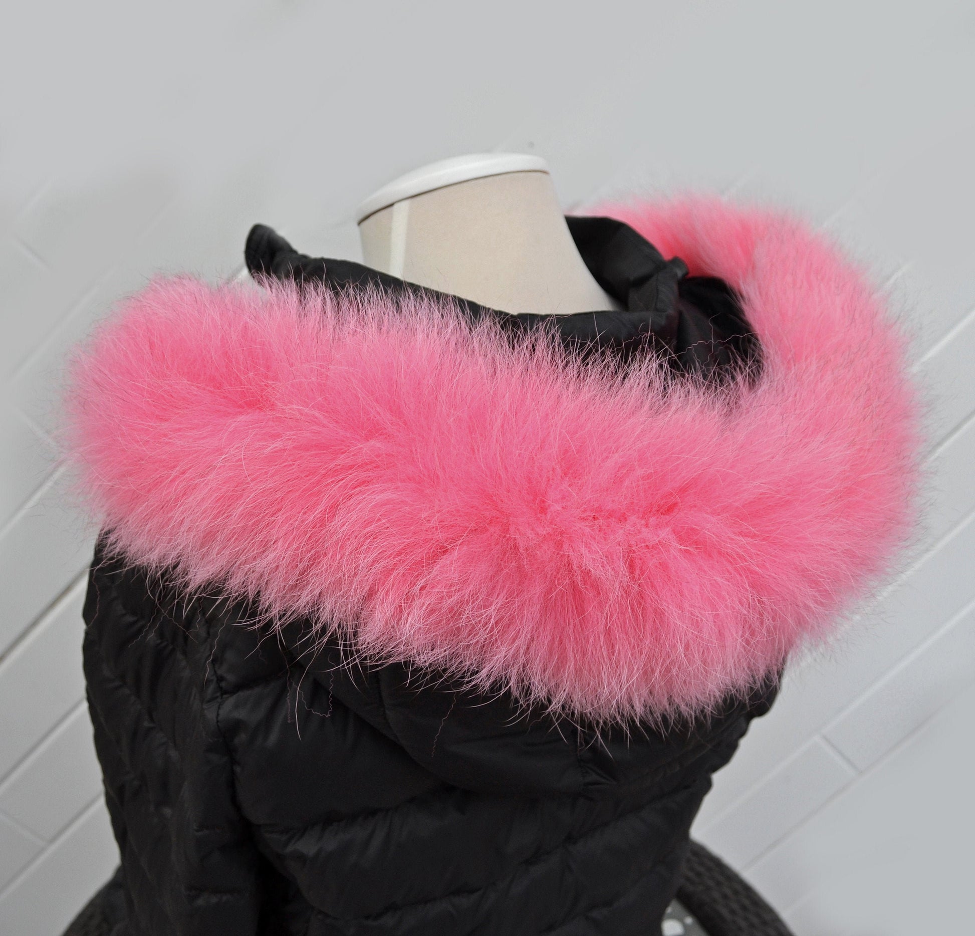 READY to SHIP, Real Fox Fur (Tail) Trim Hood, Fur collar trim, Fox Fur Collar, Fur Scarf, Fur Ruff, Fur Hood, Fur stripe, Coat Trim, Jacket